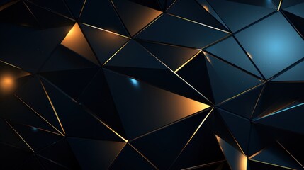 Abstract polygonal background. 3d vector illustration. Futuristic style. Generative AI