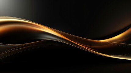 Fototapeta premium Abstract golden wavy background. Elegant background for your design Generative AI