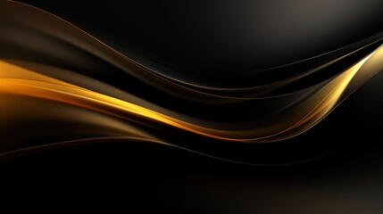 Abstract gold wavy background. 3d render illustration eps10 Generative AI