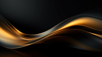 Abstract golden wavy background. 3d vector illustration. Futuristic technology style. Generative AI