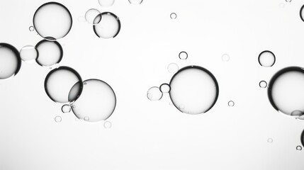 Bubbles on a white background. 3D Rendering. Generative AI - obrazy, fototapety, plakaty