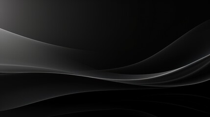 abstract background with smooth wavy lines in black and white colors Generative AI