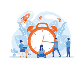   Time management business. Projects and deadlines. flat vector modern illustration 