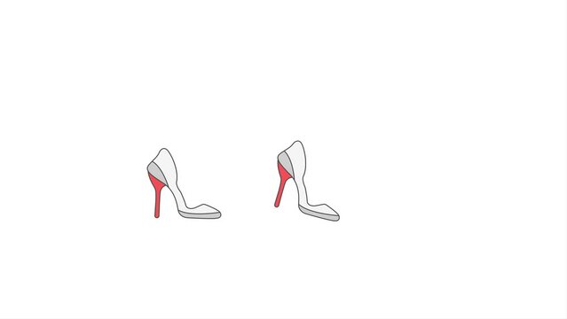 heels 4k video shoe animated icon footage sneakers