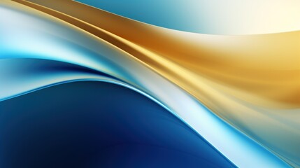 Abstract Blue and Gold Luxury Layers Background AI Generated