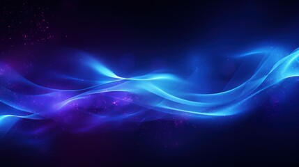 Abstract blue background with glowing lines. illustration for your design. Generative AI