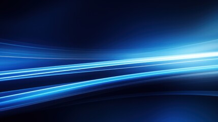 Abstract Blue Lines Background with Glow Effect AI Generated
