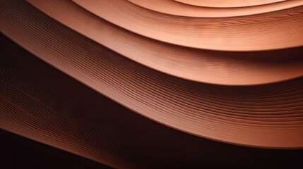 Abstract background of copper pipes. 3d rendering, 3d illustration. Generative AI