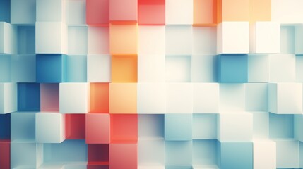 Abstract geometric background with colorful cubes. illustration. Eps 10. Generative AI