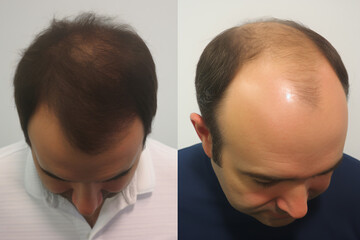 Before and after of man gets hair transplant, Hair growth, solution treatment for hair fall