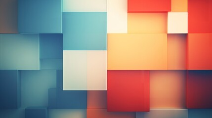 abstract background with colorful squares. 3d rendering, 3d illustration. Generative AI