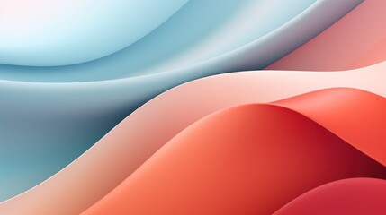 abstract background with smooth wavy lines in pink and blue colors Generative AI