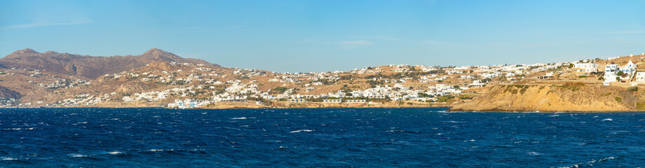 Obraz premium Mykonos village at the coast of Mykonos island. 