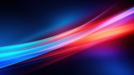 Abstract background with blue and red wavy lines. illustration. Generative AI