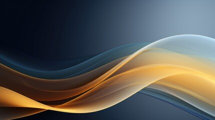 Abstract background with orange and blue waves. illustration for your design Generative AI