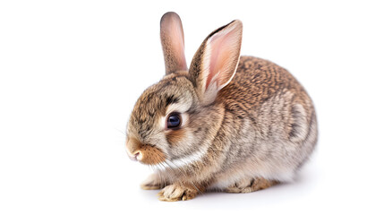 Obraz premium Rabbit on white background, stock photo. easter day.