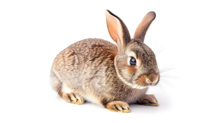 Obraz premium Rabbit on white background, stock photo. easter day.