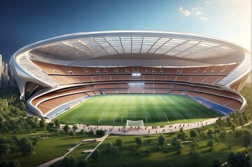 football stadium"Global Kickoff: Continent-Crafted Stadium"