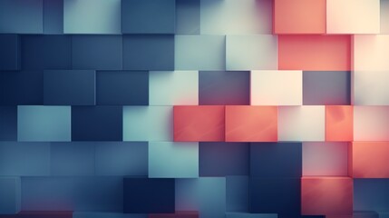 Abstract background with squares. 3d rendering, 3d illustration. Generative AI
