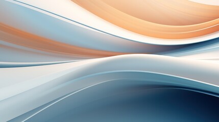 abstract background with smooth lines in blue and orange colors, vector illustration Generative AI