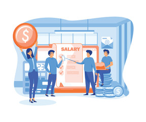 Payroll, Payroll Suitable for web landing pages, Wallpapers, Backgrounds, Cards, banners. flat vector modern illustration 