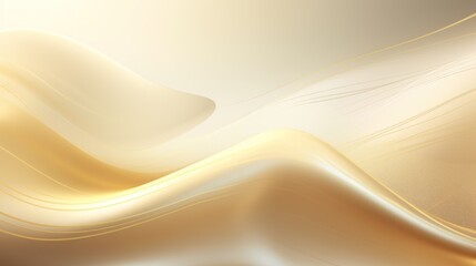 Gold abstract wavy background. 3d rendering, 3d illustration. Generative AI