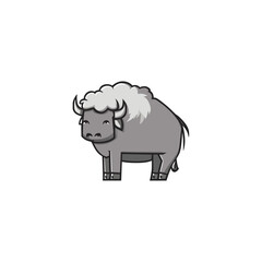 cute bull logo,bison cute logo