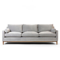 Grey sofa isolated on transparency background PNG