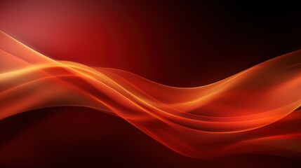 Abstract red waves on a dark background. illustration for your design Generative AI