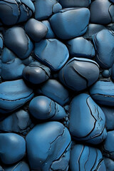 Fototapeta premium Blue pebble stone texture background. Abstract background and texture for design