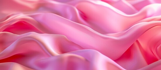 Fototapeta premium Vibrant Pink Fabric Abstract Background: A Mesmerizing Composition of Abstract Shapes on a Pink Fabric Background