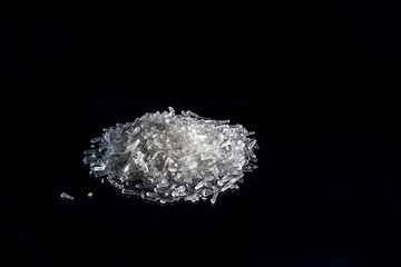 Pile of crystalline matter. Low Key. Flavor enhancer, sodium glutamate