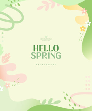 bright spring flower frame