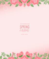 bright spring flower frame