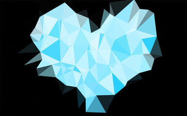 Obraz premium Light BLUE vector abstract polygonal layout. A completely new color illustration in a vague style. Triangular pattern for your business design.