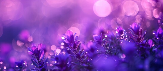 Mesmerizing Purple Bokeh Creates a Stunning Abstract Background in Nature