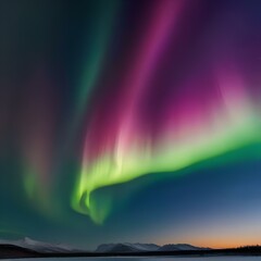 Vivid aurora borealis, colorful lights dancing in the night sky, northern lights1