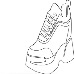 continuous line of youth shoes