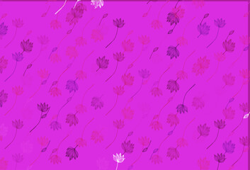 Light Purple vector doodle pattern.