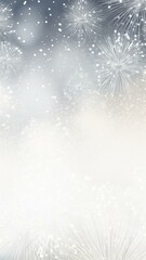 Elegant White and Silver Fireworks Panorama Banner Generative AI