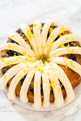 Crafting Lemon, Blueberry, and Vanilla Bundt Cakes