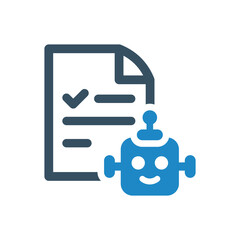 robot document icon vector illustration