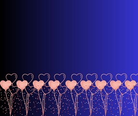 red and blue heart background