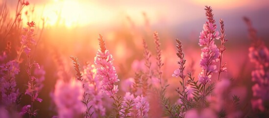 Captivating Beauty: A Natural Symphony of Pink Flowers in the Countryside