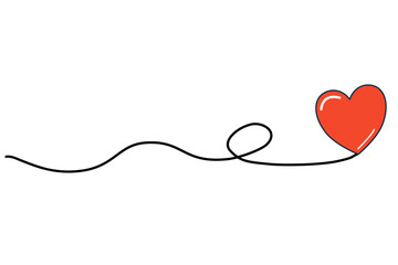 Hand drawn heart line art banner background.
valentine day heart symbol.