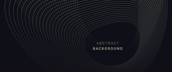 wavy geometric concentric stroke with gradient, geometric circle frame vector design for background, template, cover