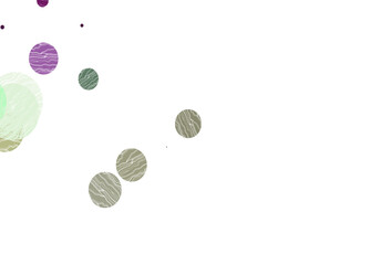 Light multicolor, rainbow vector background with bubbles.