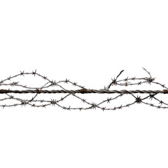  barb wire repeating horizontal pattern on transparency background PNG