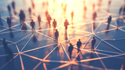 connection between people, power of social network and technology