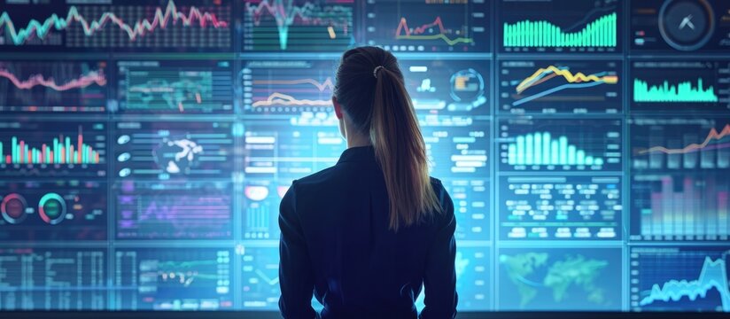 AI-powered data analytics and insights for business analytics dashboard with charts and metrics, analyzed by data scientists.